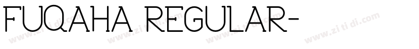 FUQAHA REGULAR字体转换